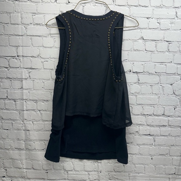 Double D Ranch Wear Embroidered Chiffon Flower Top Blouse Sz S - Picture 2 of 8